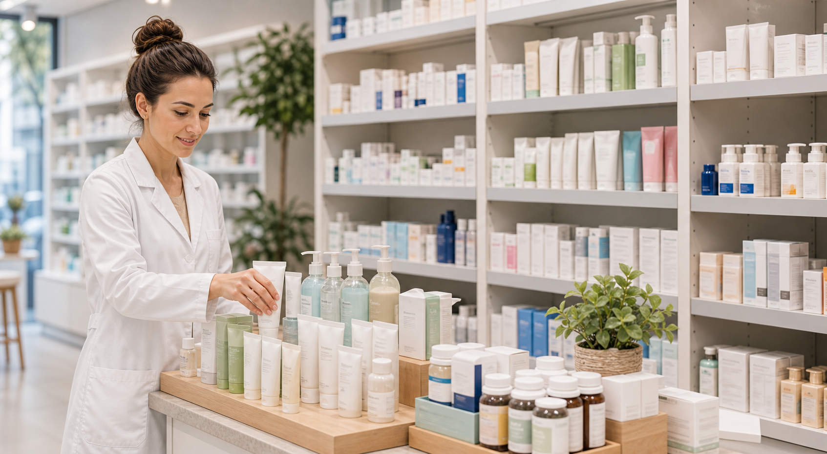 Sélection de produits de parapharmacie en pharmacie